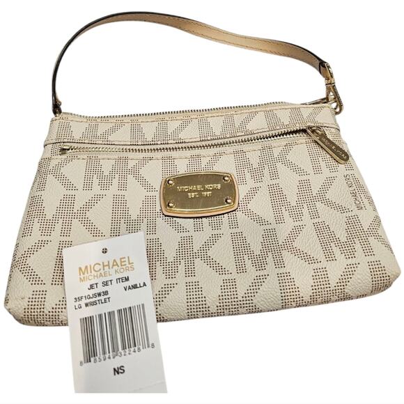 Michael Michael Kors Jet Set Large Wristlet Vanilla - Picture 7 of 10